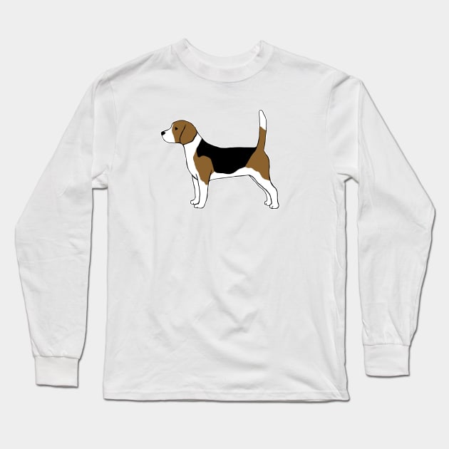 Beagle Long Sleeve T-Shirt by Coffee Squirrel